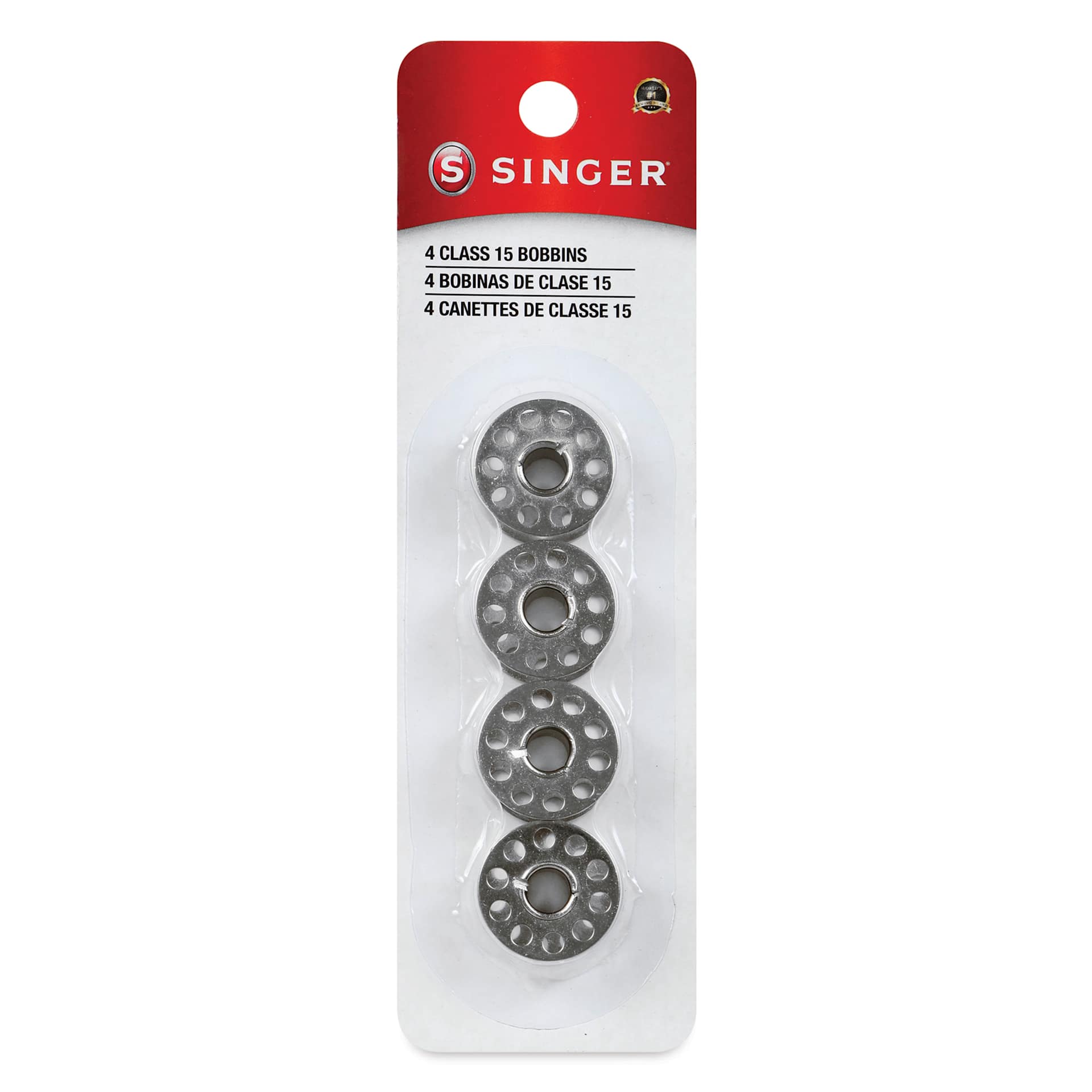 Singer Metal Bobbins front of packaging