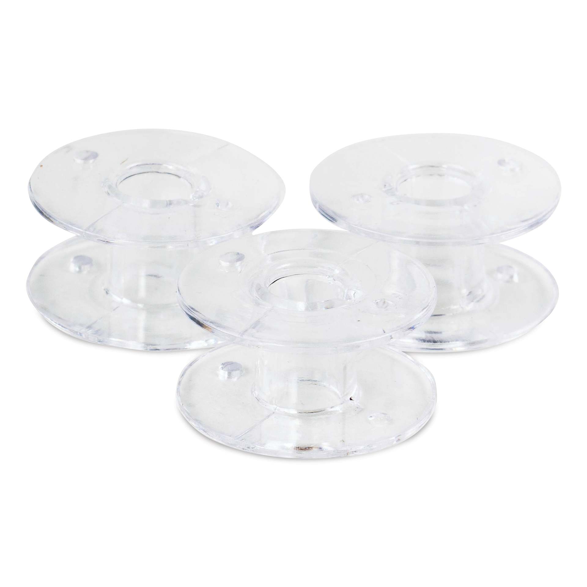 Singer Sewing Machine Bobbins - Class 15J, Clear, Pkg of 12 with Case outside of the case