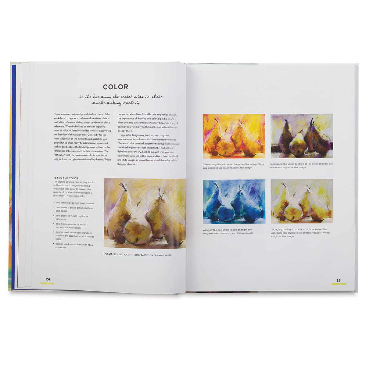 Pastel Innovations - Spread showing discussion of Color