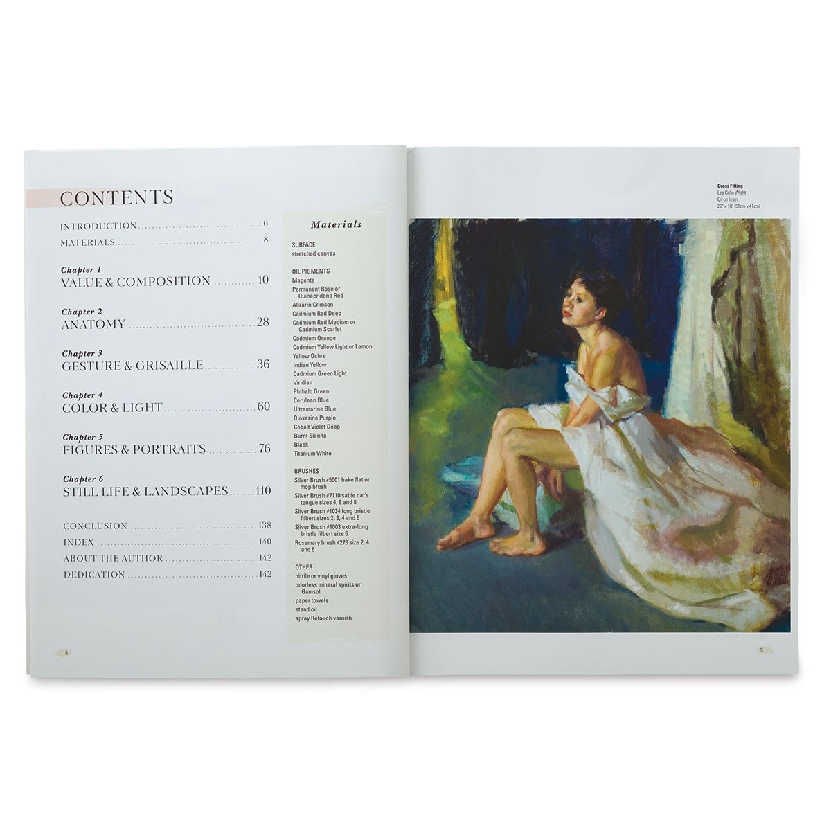 Foundations of Classical Oil Painting - Spread of Table of Contents
