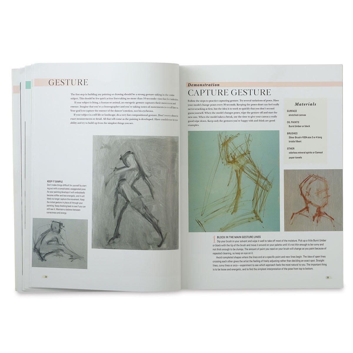 Foundations of Classical Oil Painting - Spread on capturing Gestures
