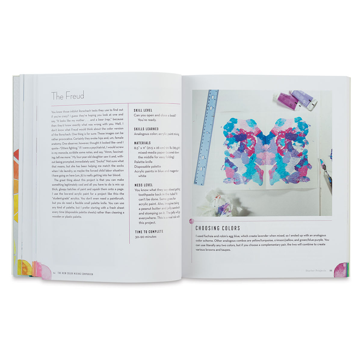 The New Color Mixing Companion - Spread showing Mixed Media project