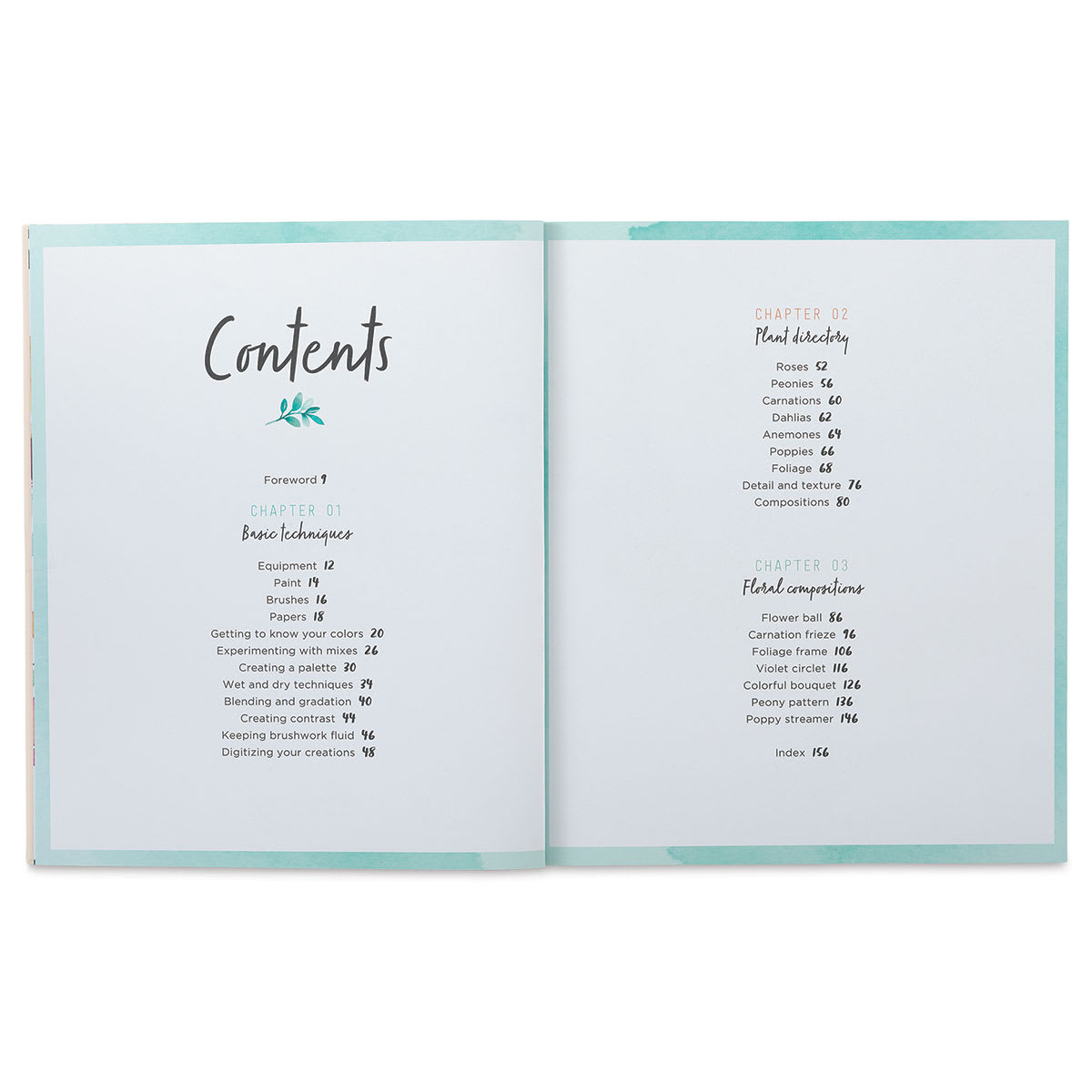 DIY Watercolor Flowers - Table of Contents