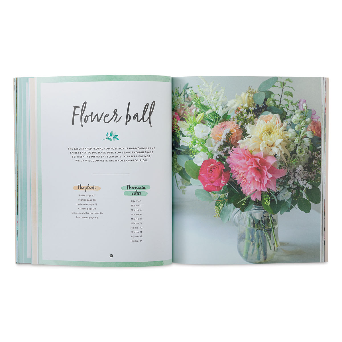 DIY Watercolor Flowers - Inside chapter on painting a Flower Ball