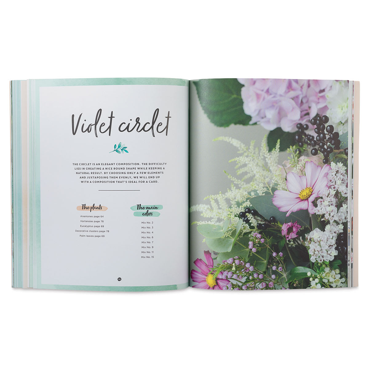 DIY Watercolor Flowers - Inside chapter on painting a Violet Circle