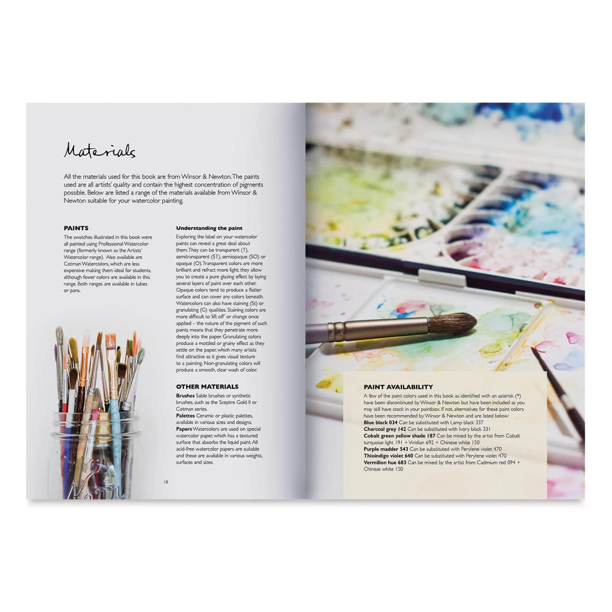 3000 Color Mixing Recipes: Watercolor - Materials page