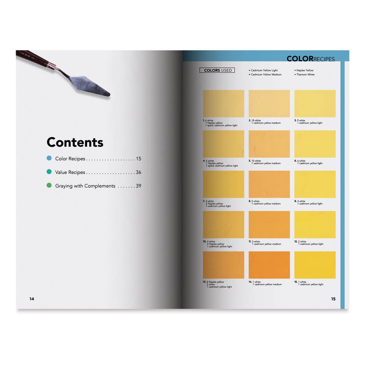 1,500 Color Mixing Recipes for Oil, Acrylic & Watercolor (Yellow Color Recipes)