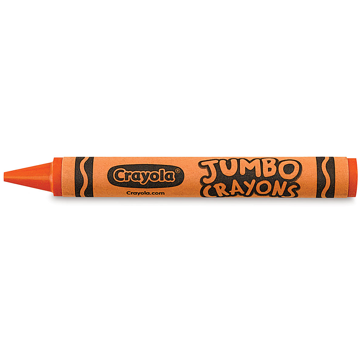 Crayola Jumbo Crayons - Set of 8, single Orange crayon laid out