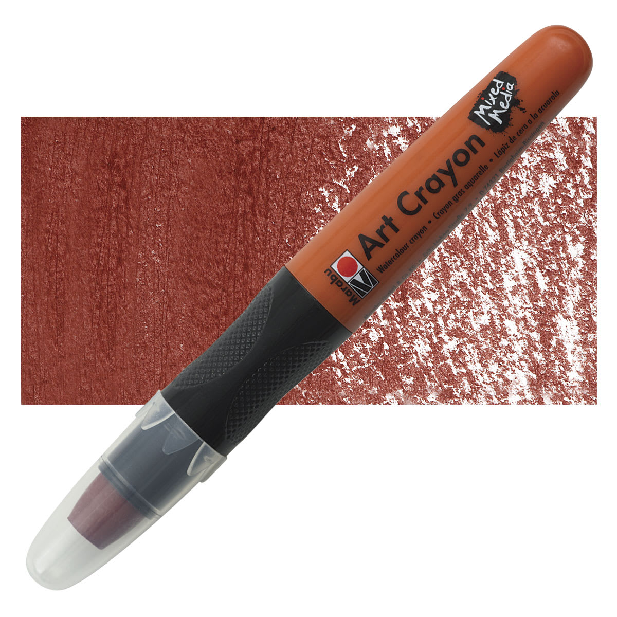 Marabu Art Crayon - Terracotta 008 crayon and swatch