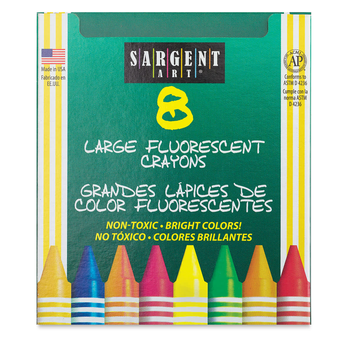 Sargent Art Large Fluorescent Crayon Set