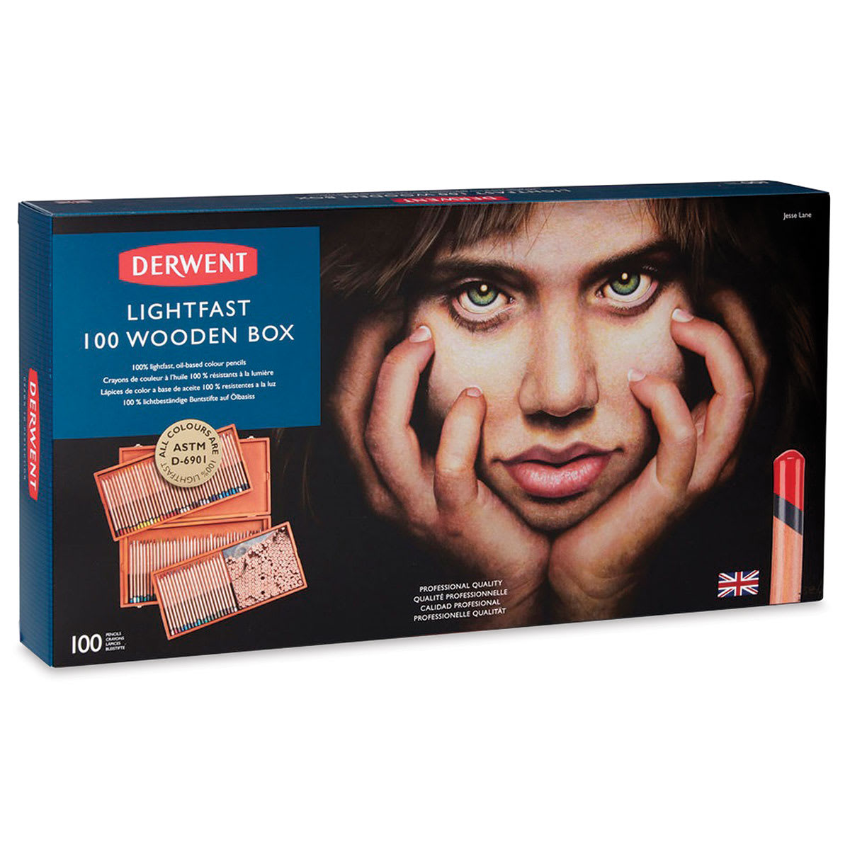 Derwent Lightfast Colored Pencils - Wood Box Set of 100
