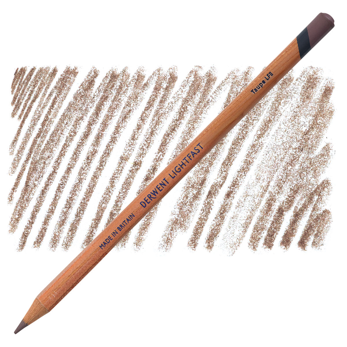 Derwent Lightfast Colored Pencil - Taupe pencil and swatch