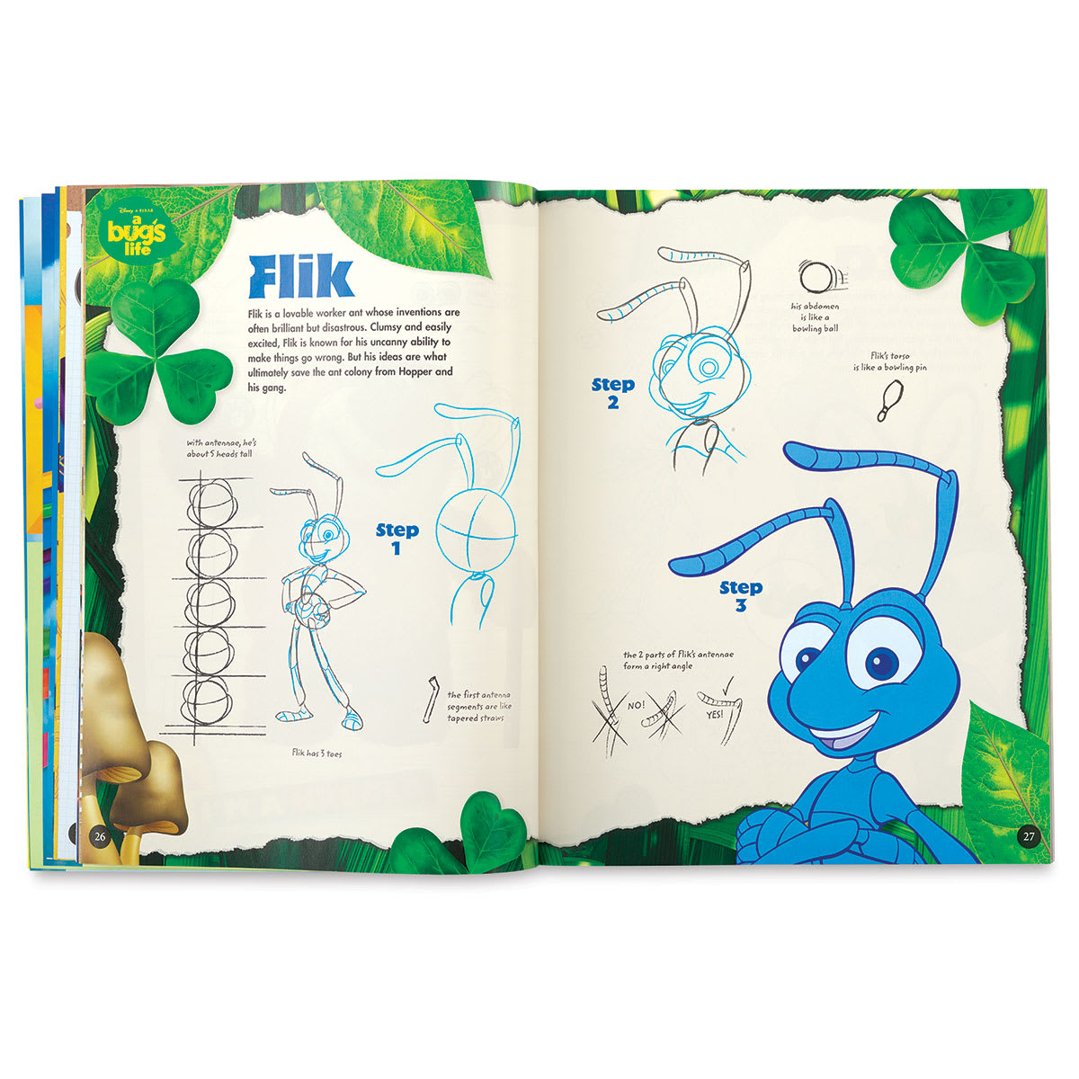 Learn to Draw Your Favorite Disney Pixar Characters - Instructions to draw Flik
