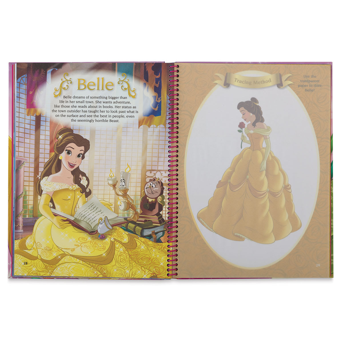 Disney Princess: Learn to Draw Princesses - Spread on how to draw Bella
