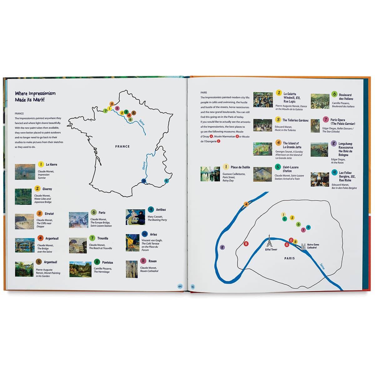 Impressionism: 13 Artists Children Should Know  - Map of France
