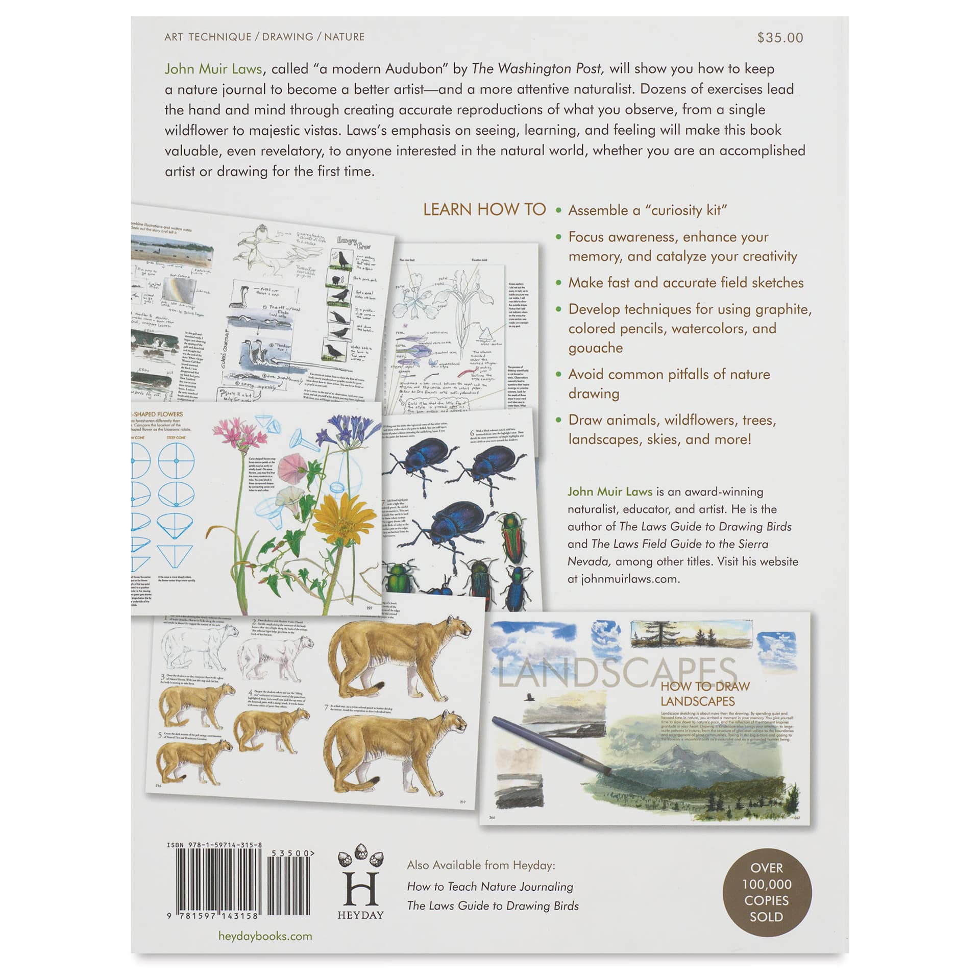 The Laws Guide to Nature Drawing and Journaling, back cover
