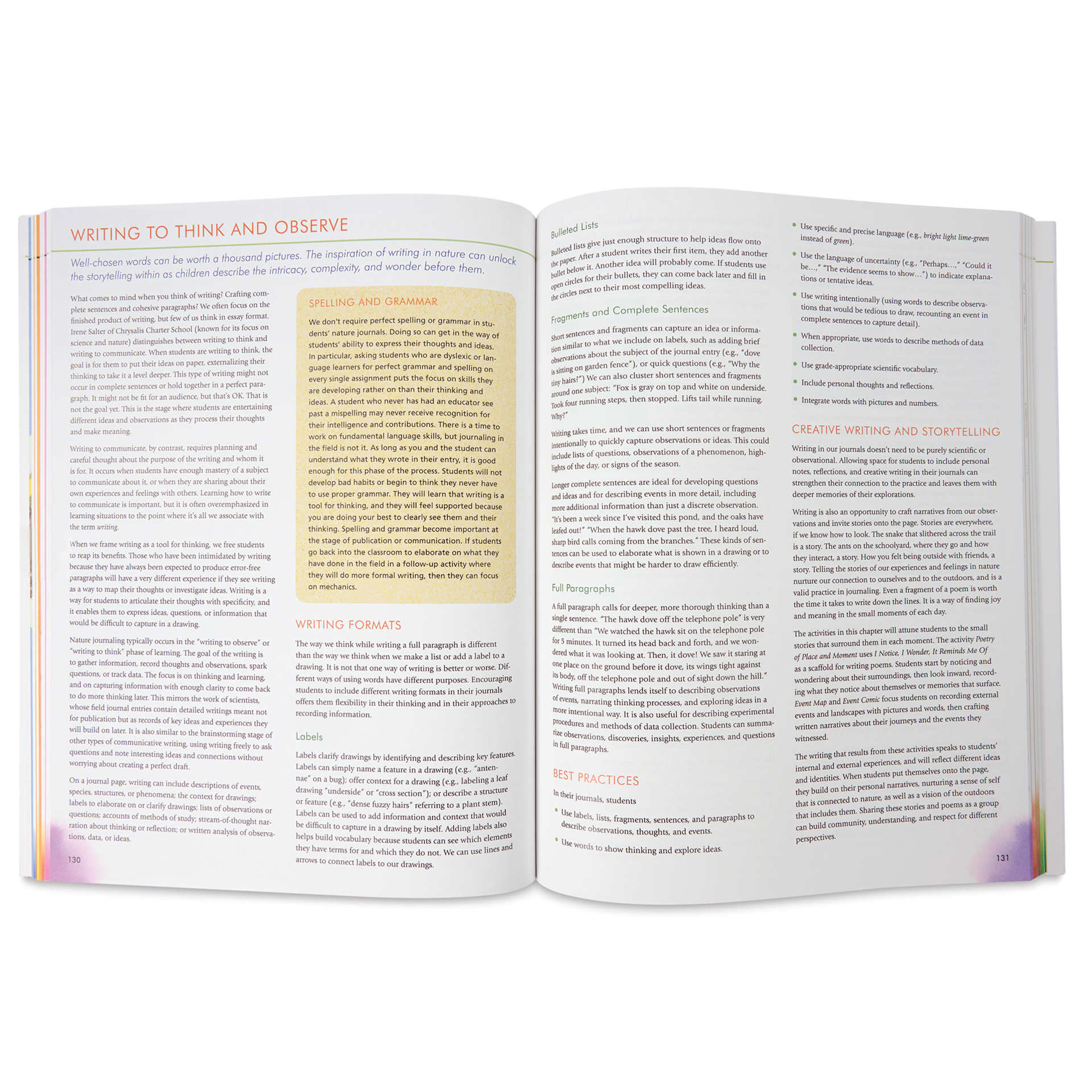 How to Teach Nature Journaling, writing to think and observe