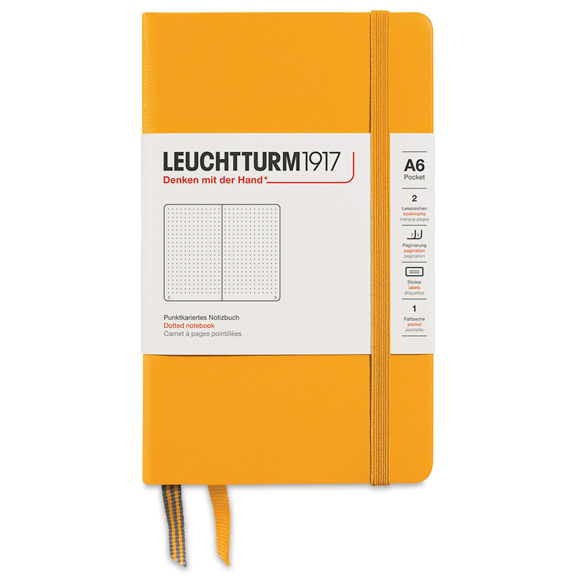Leuchtturm1917 Dotted Hardbound Notebook - Rising Sun, 3-1/2" x 6"