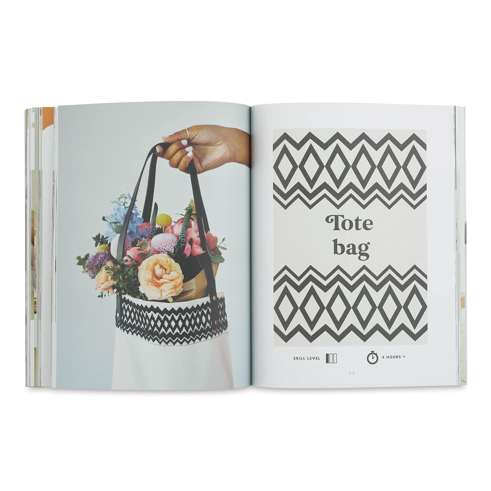 Bargello: 17 Modern Needlepoint Projects for You and Your Home (Tote bag page)