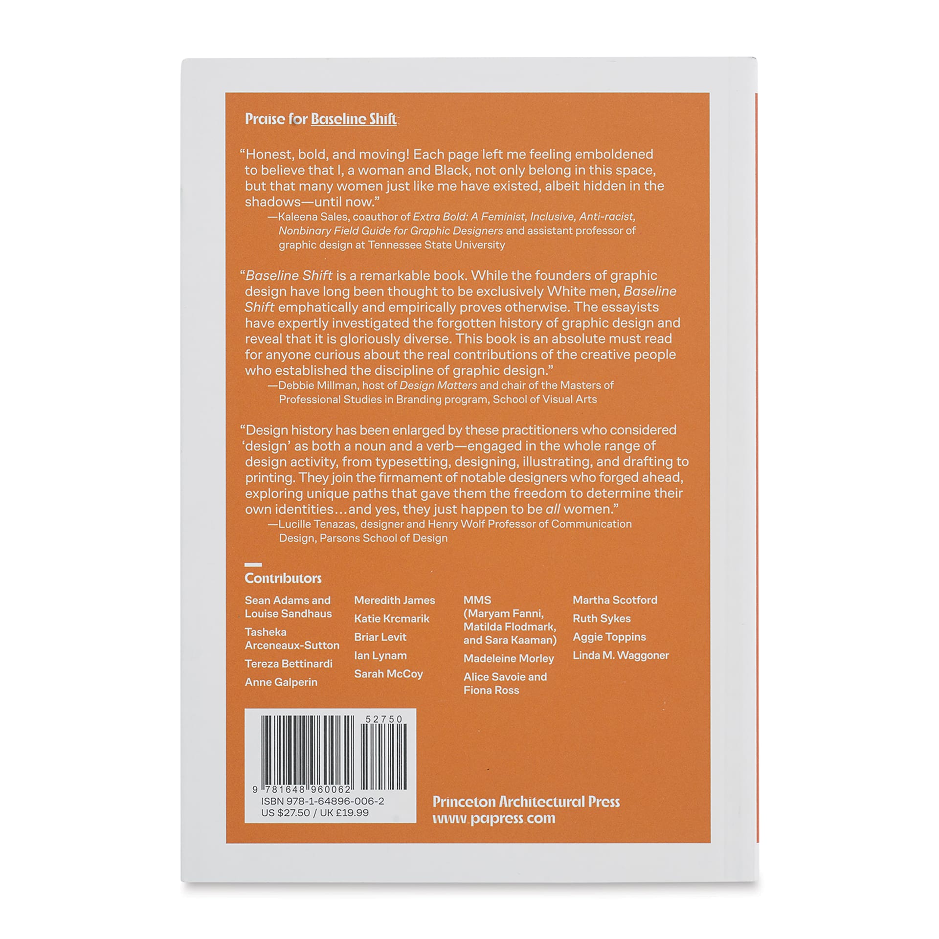 Baseline Shift, back cover