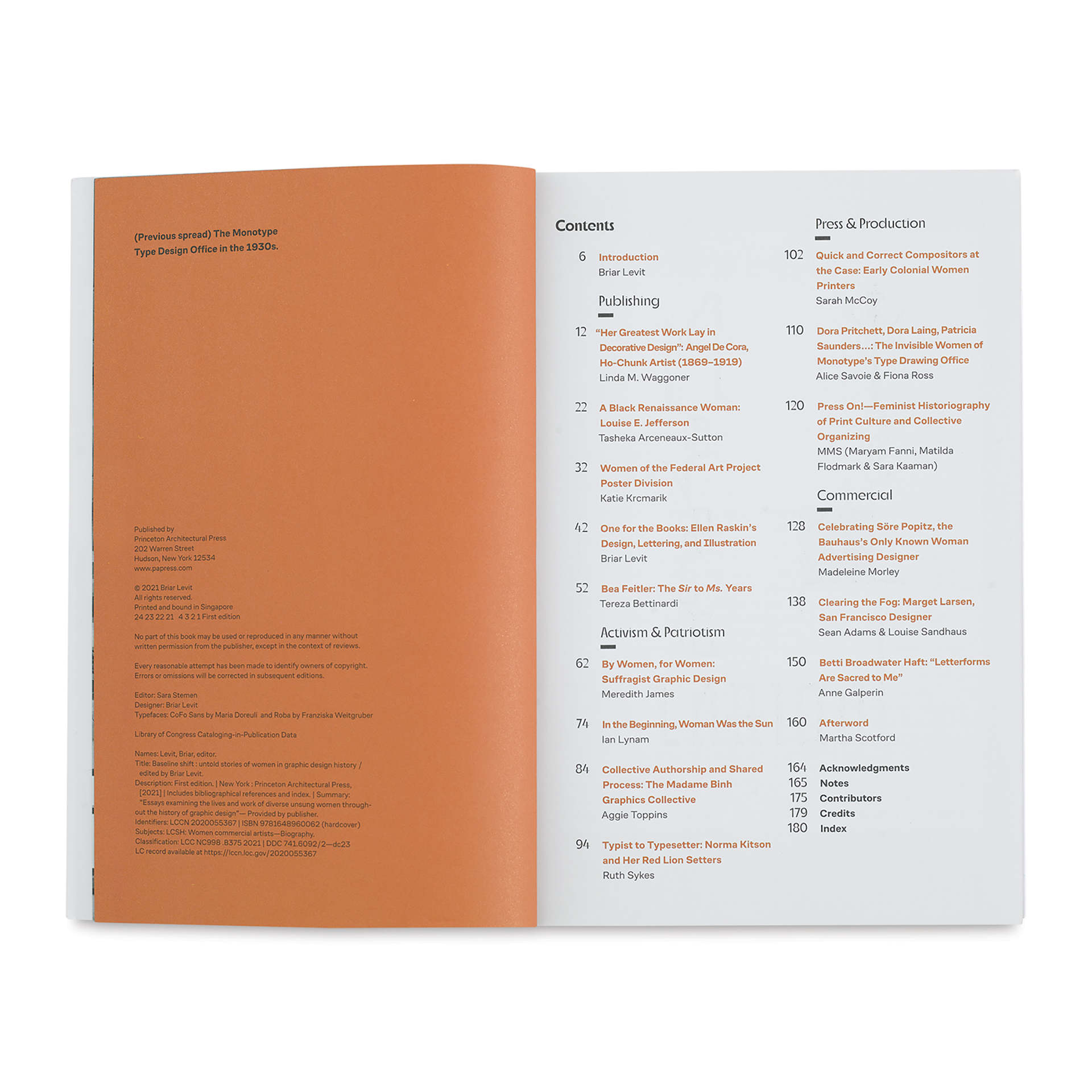 Baseline Shift, contents page