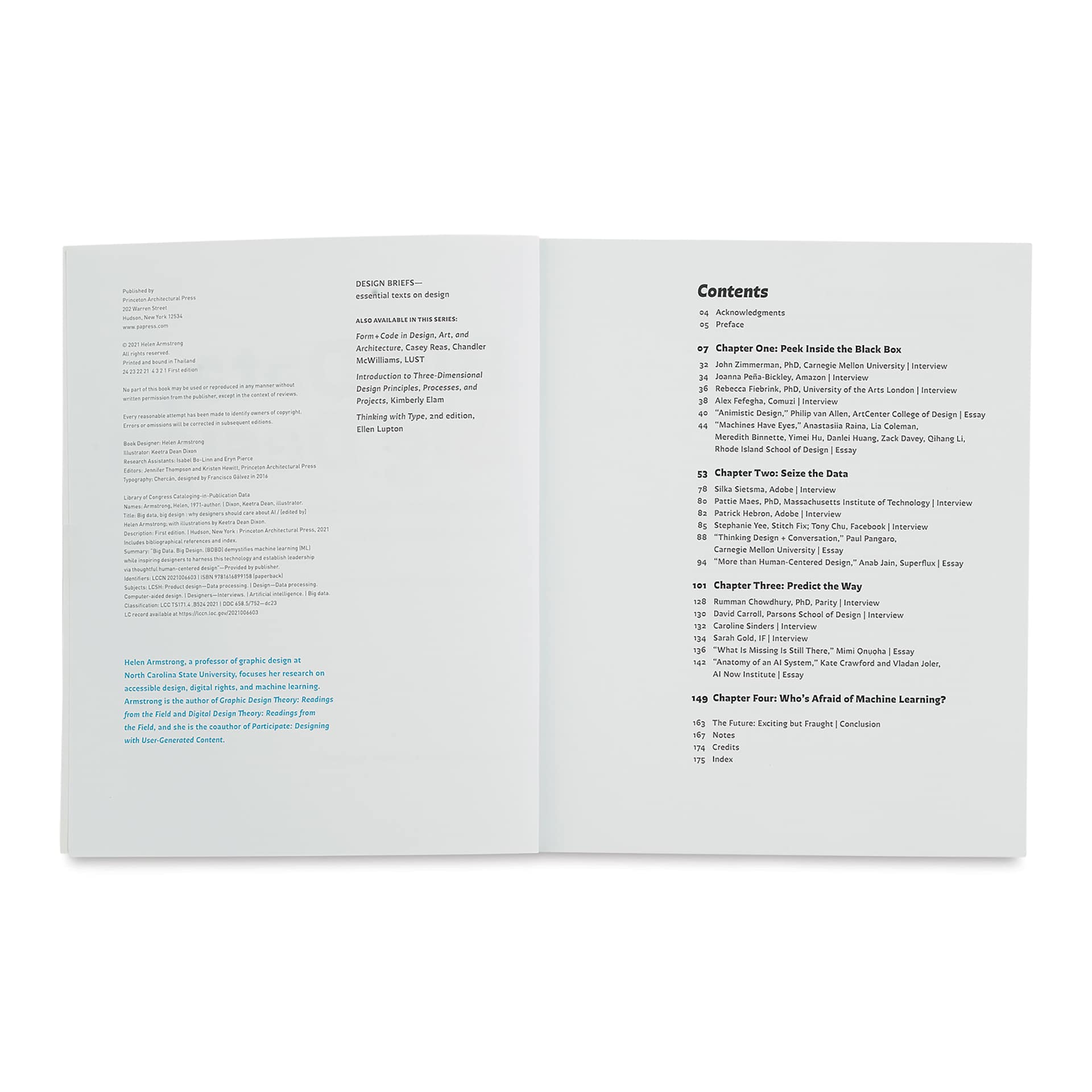 Big Data, Big Design (Contents page)