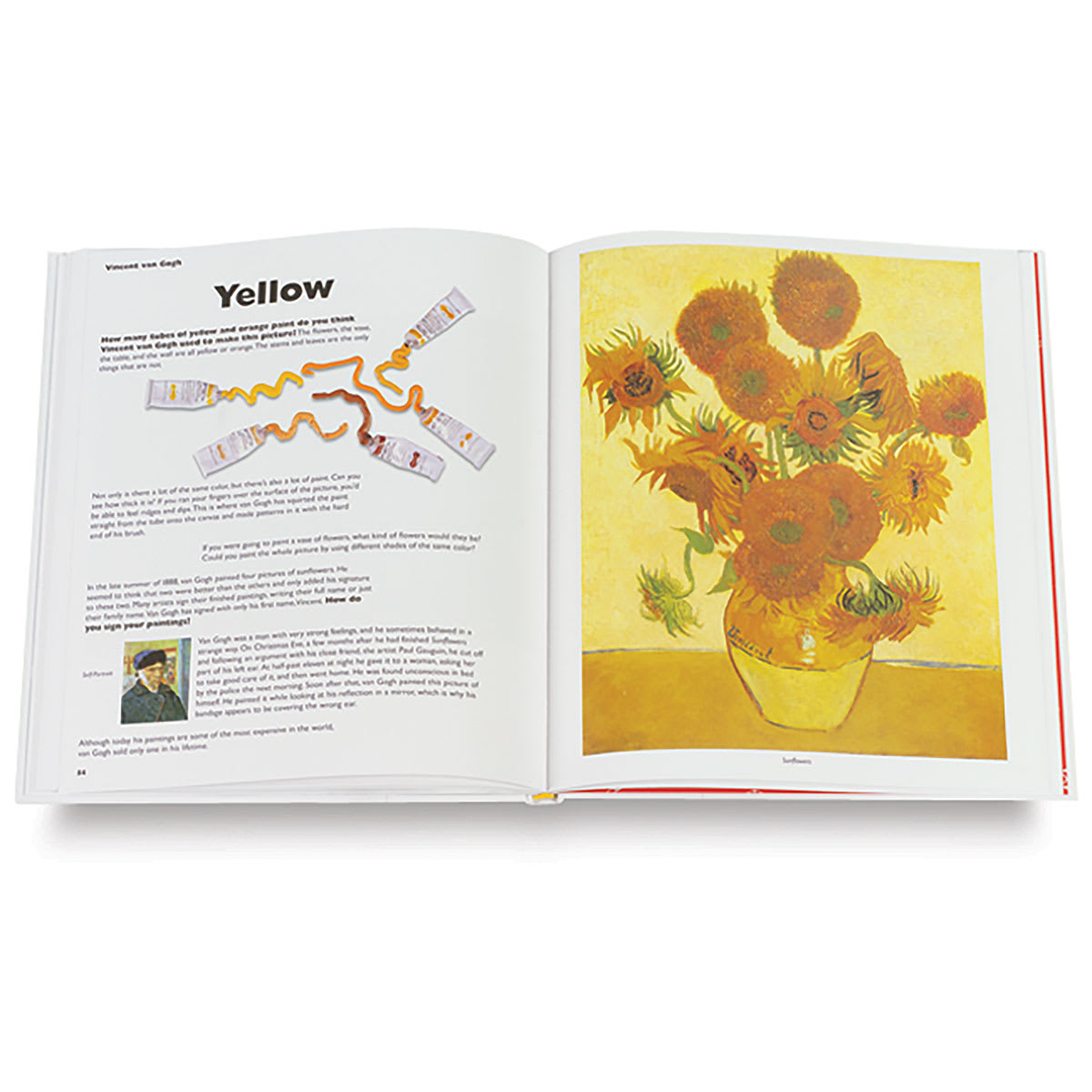 The Art Book For Children - Inside spread describing yellow