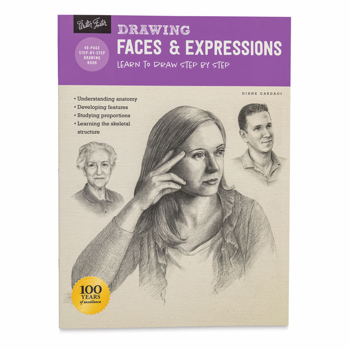 Drawing Faces & Expressions: Learn to Draw Step by Step - Front cover of book