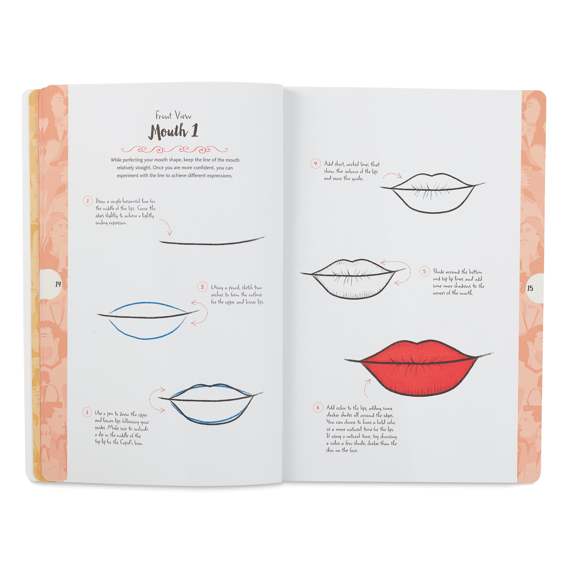 Walter Foster Ten-Step Drawing Book - People, drawing a mouth