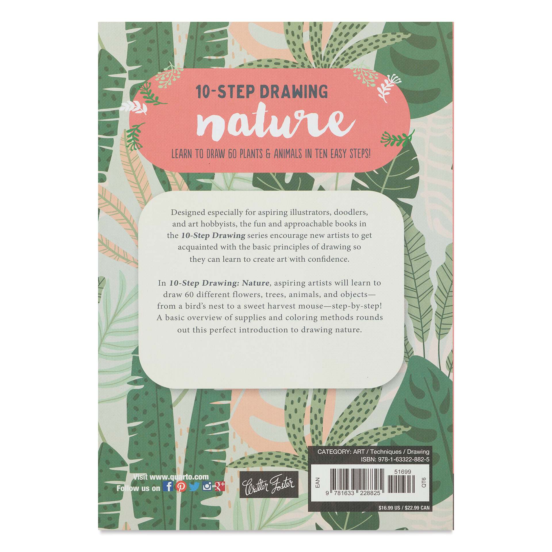 Walter Foster Ten-Step Drawing Book - Nature, back cover