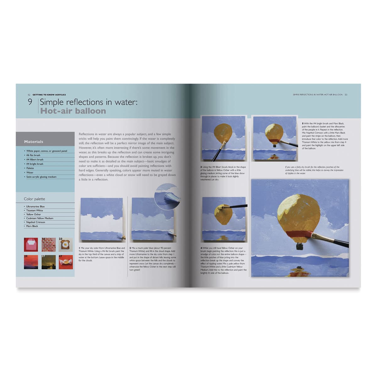 Learn to Paint in Acrylic with 50 More Small Paintings, Page in Book