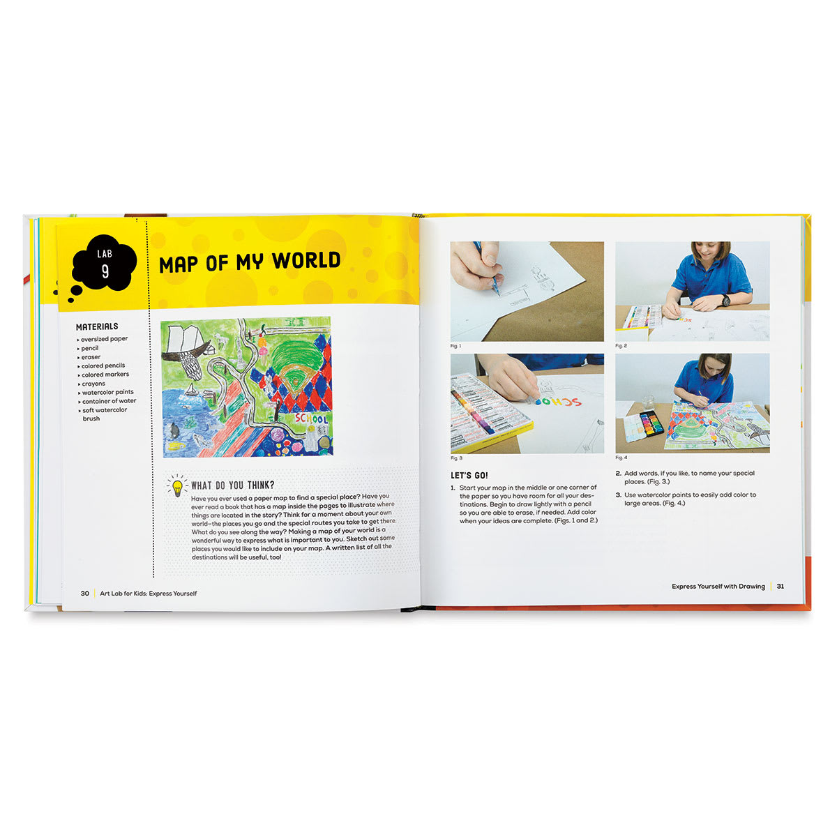 Art Lab for Kids: Express Yourself - Spread of Lab Project 9 on Drawing Maps
