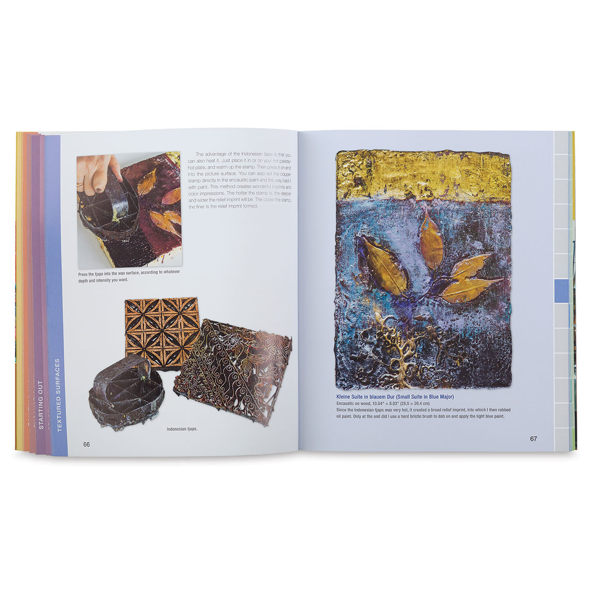 How to Create Encaustic Art - Spread showing completed artworks
