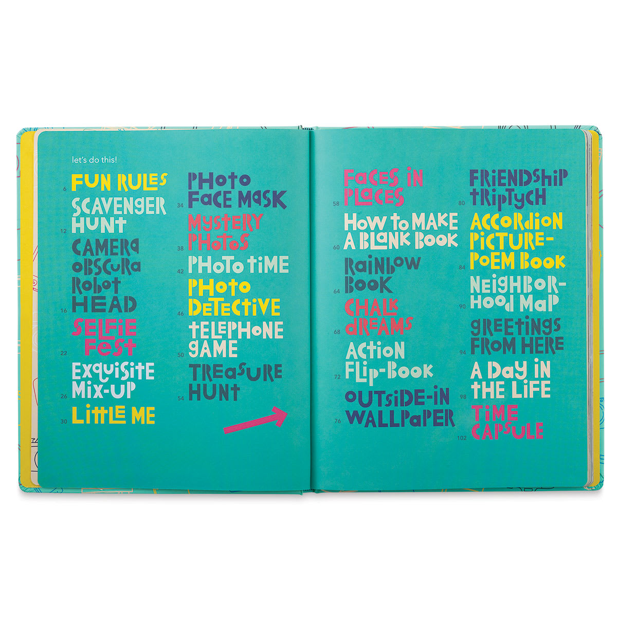 Go Photo! An Activity Book For Kids - Spread showing included Activities
