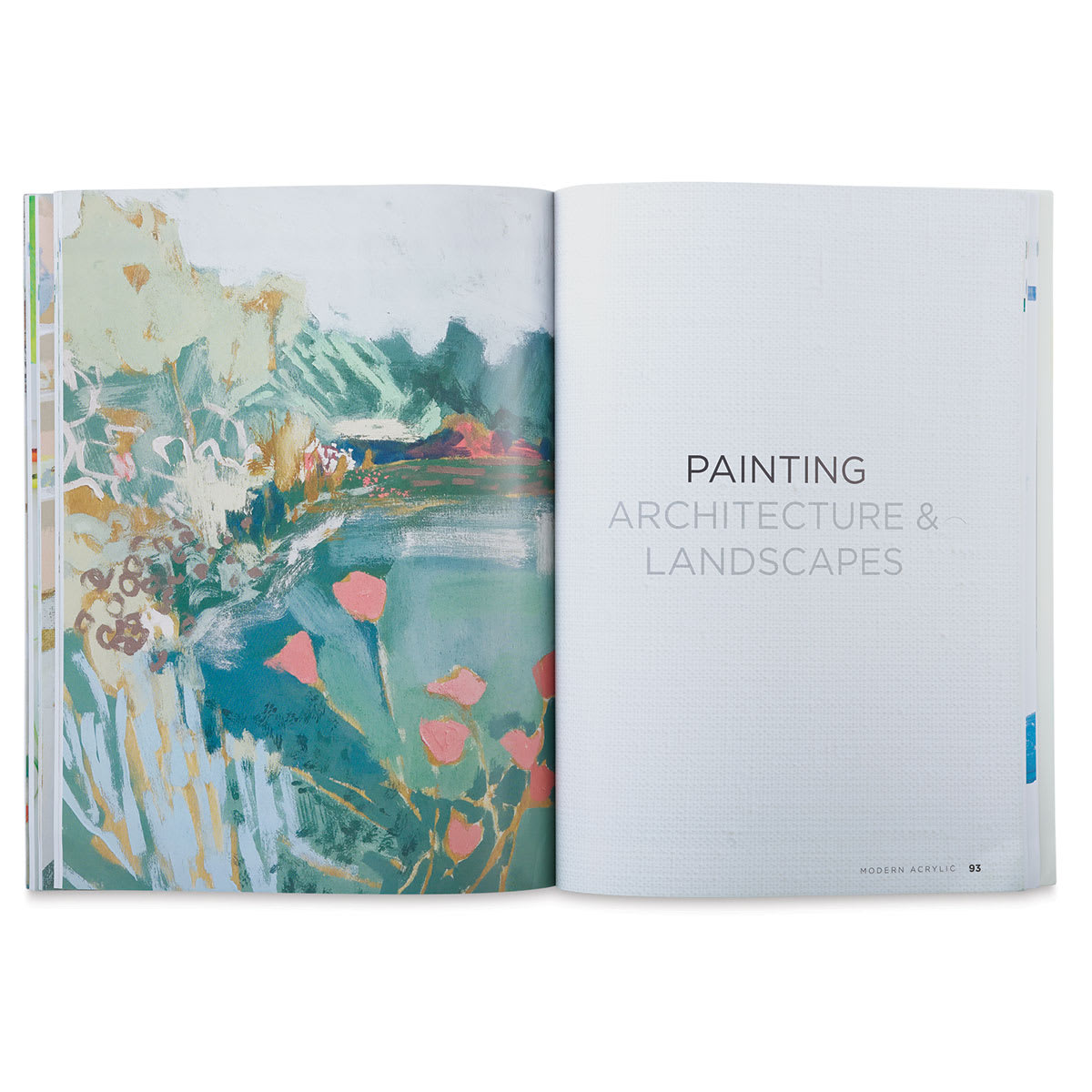 Modern Acrylic - Inside spread starting chapter titled Painting Architecture and Landscapes
