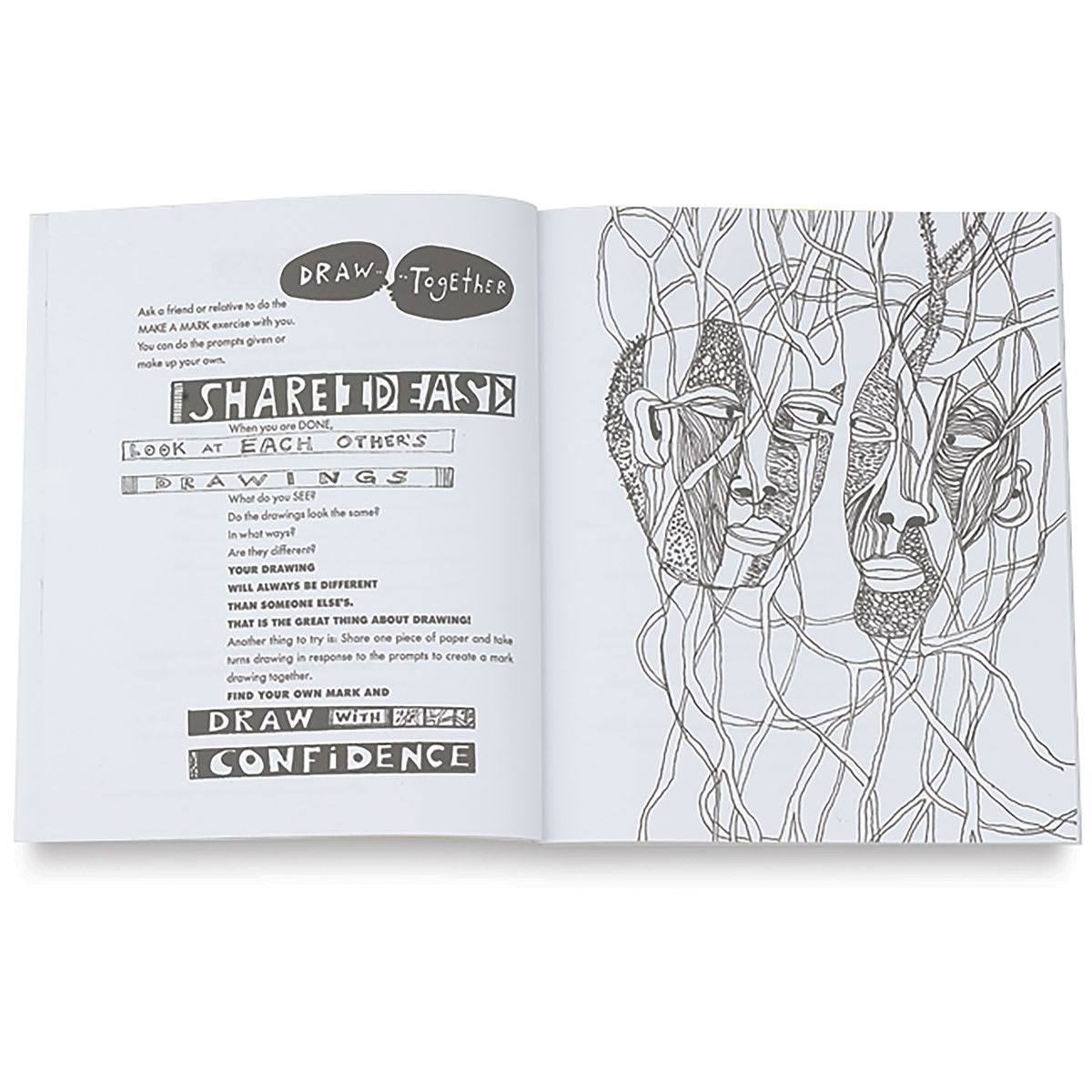 The Drawing Mind - Spread about the Make a Mark Exercise
