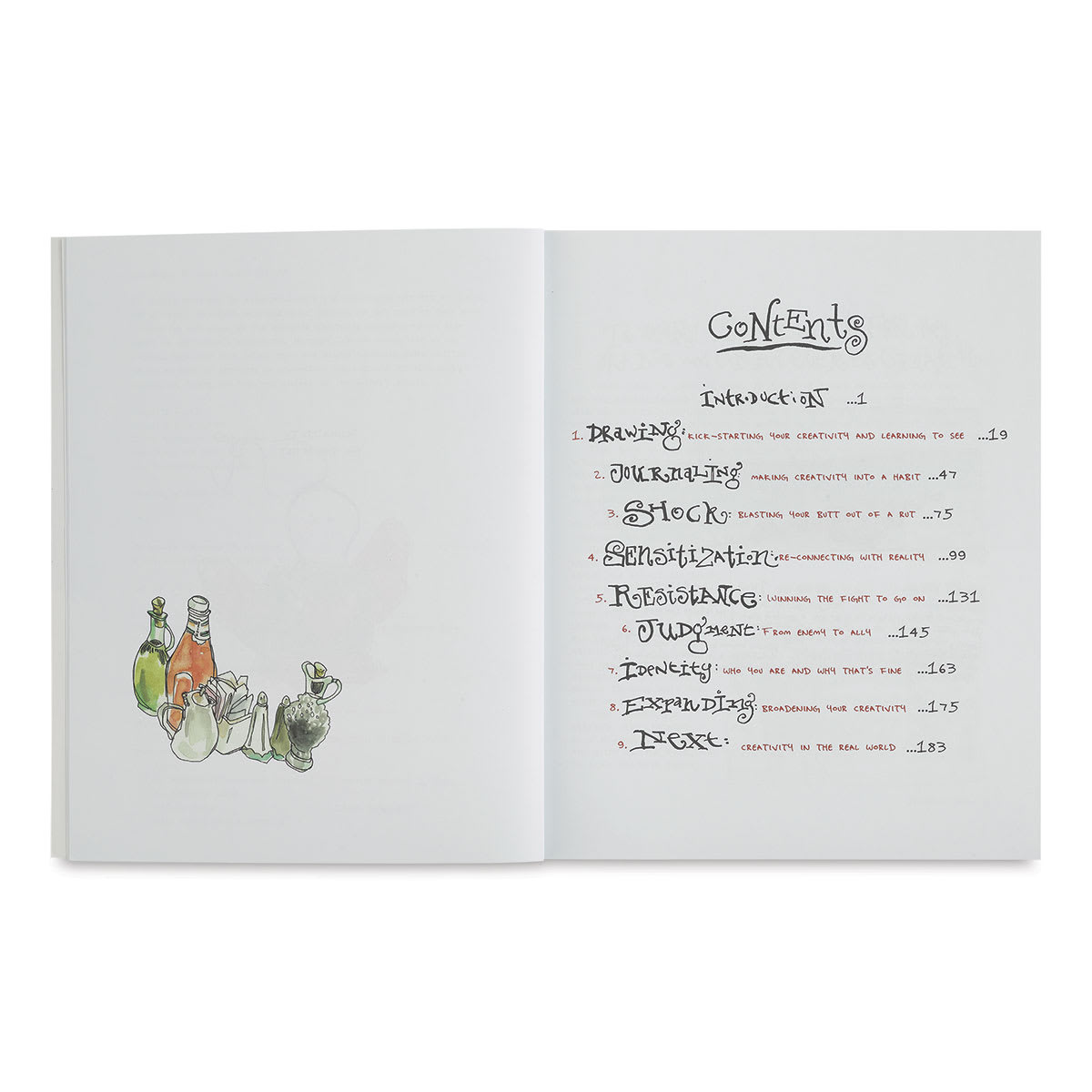 The Creative License, contents page