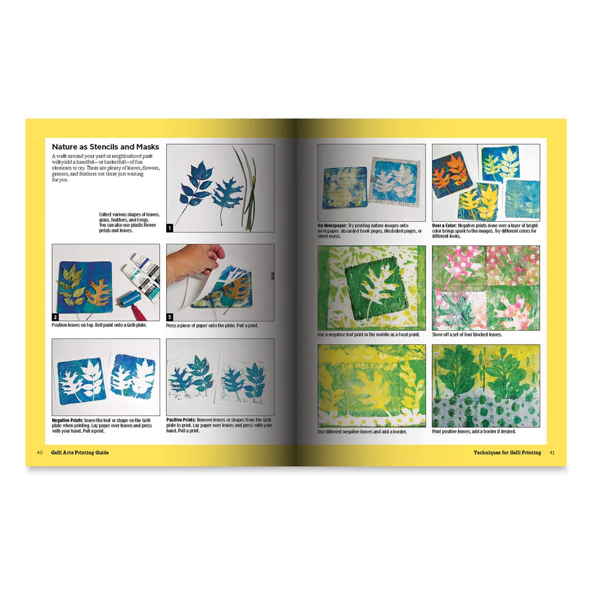 Gelli Arts Printing Guide (Nature project page)