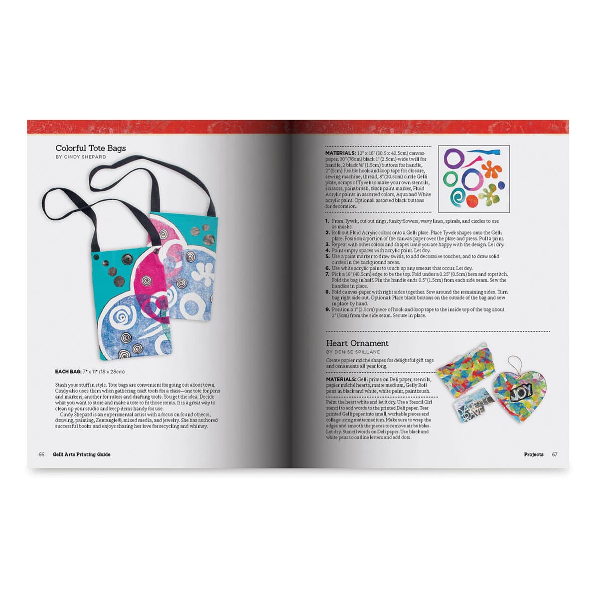 Gelli Arts Printing Guide (Colorful Tote Bags)