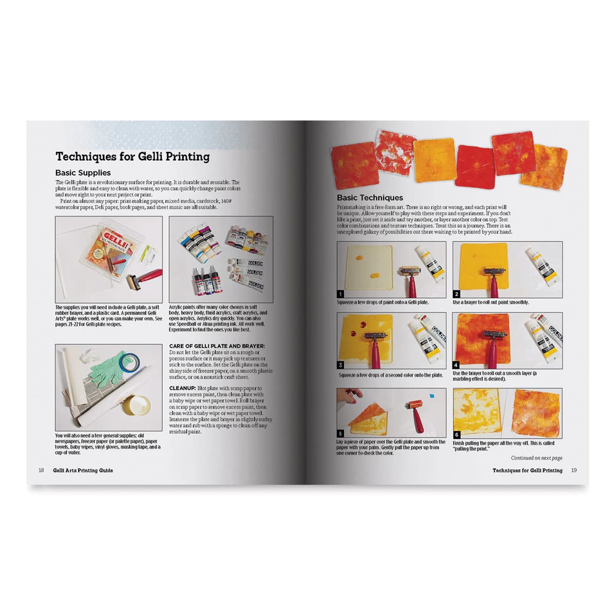 Gelli Arts Printing Guide (Techniques page)