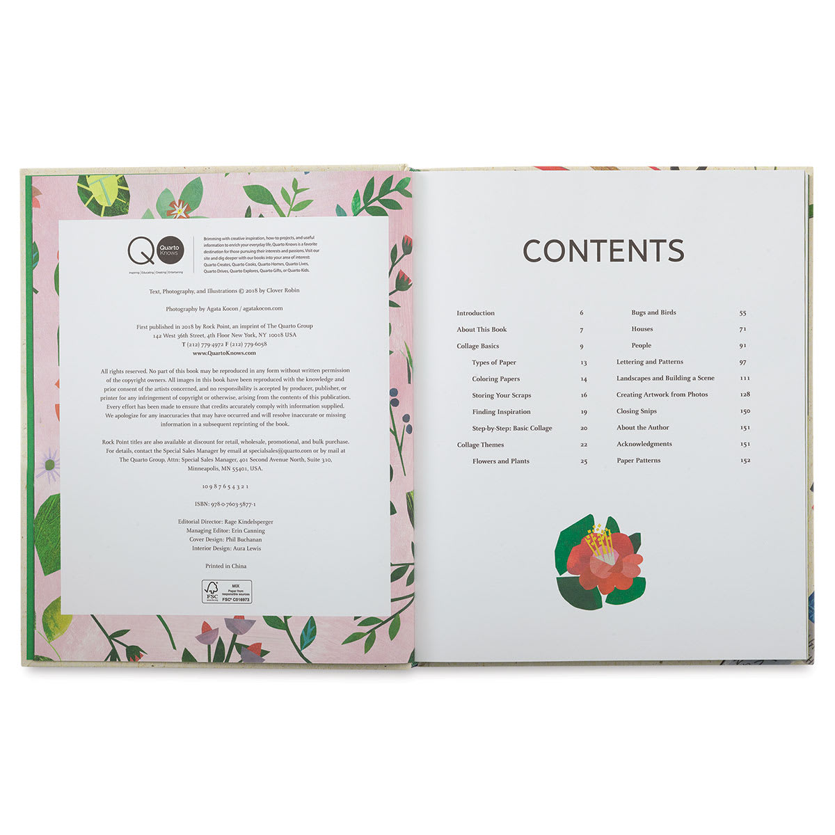 Cut Paper Pictures - Inside spread of Table of Contents
