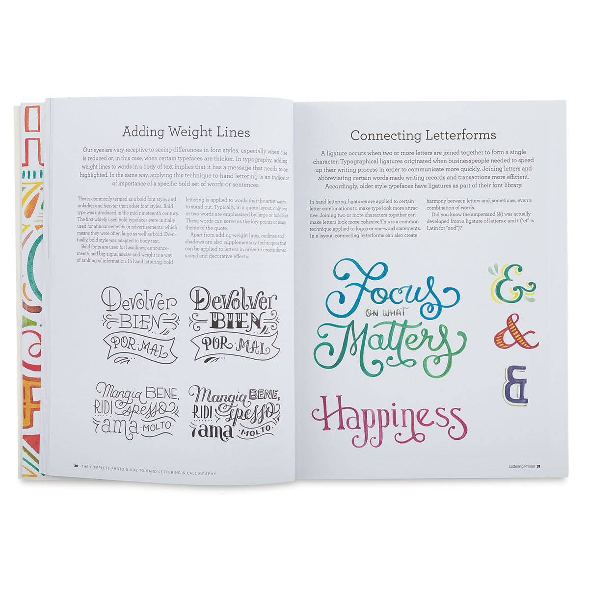 The Complete Photo Guide to Hand Lettering and Calligraphy - Spread about Embellishments
