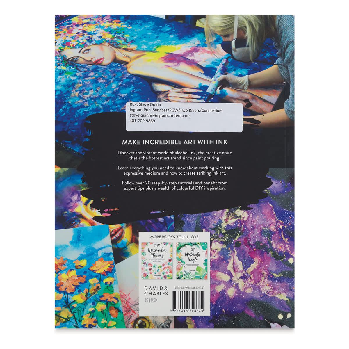 Alcohol Ink: Step-By-Step Techniques for Ink-Based Fluid Art - back cover