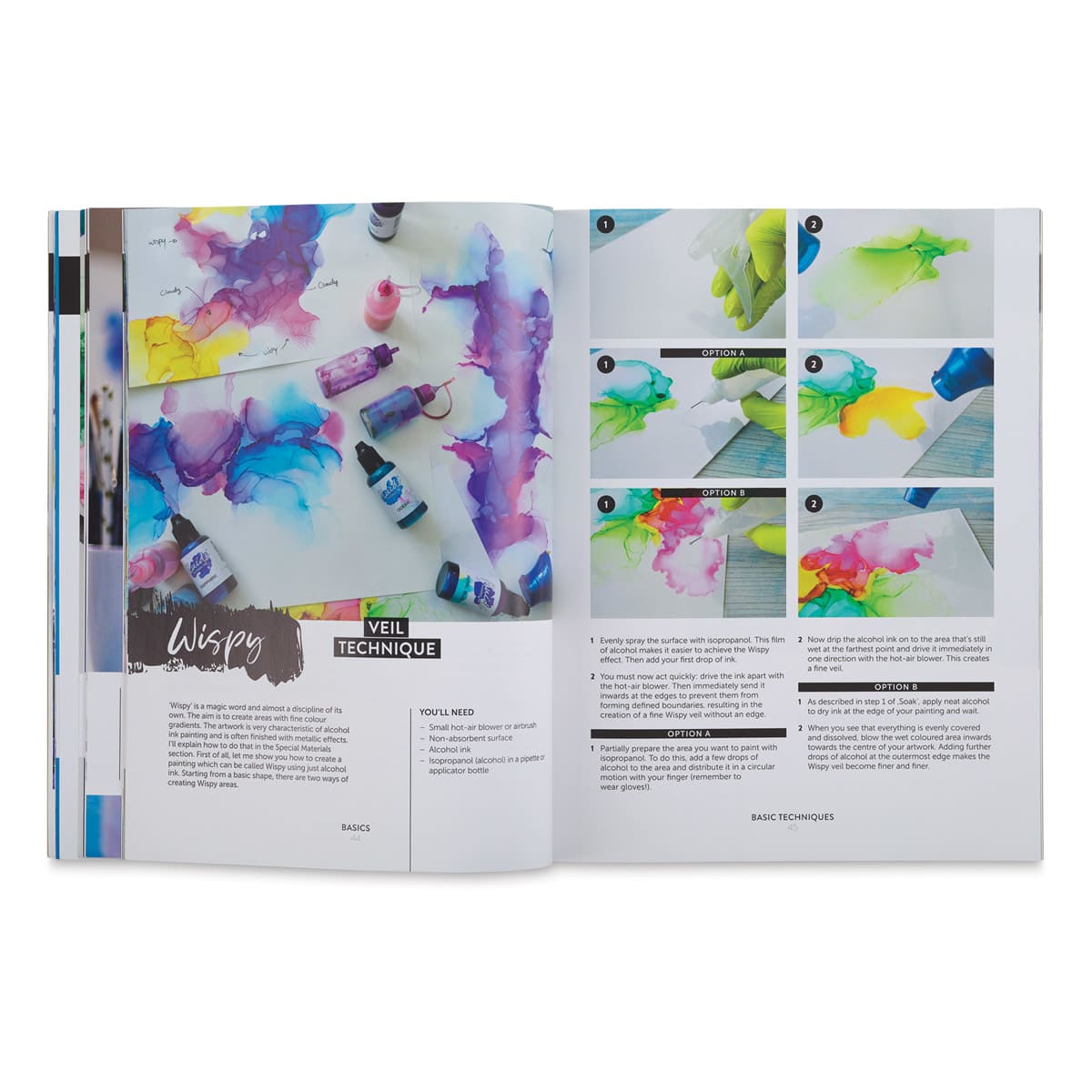 Alcohol Ink: Step-By-Step Techniques for Ink-Based Fluid Art-inside page showing specific technique