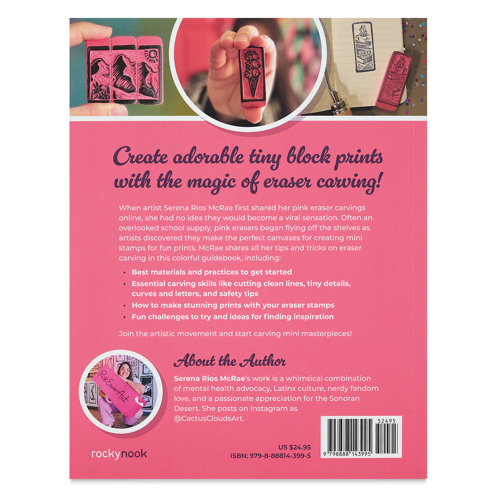 Pink Eraser Art: The Ultimate Guide to Carving Incredible Eraser Stamps, back cover