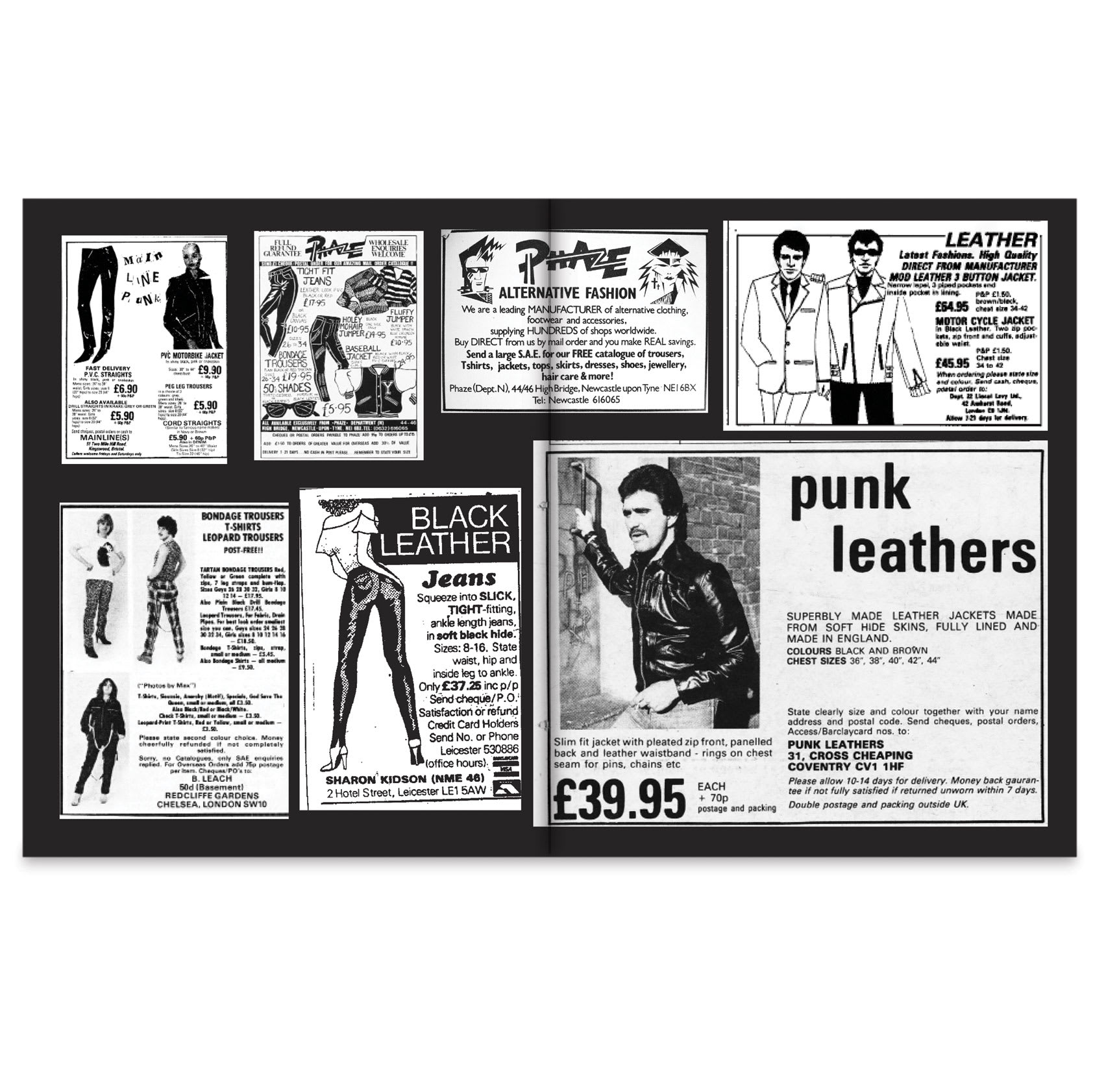 Punkouture - Spread showing ads for leather pants