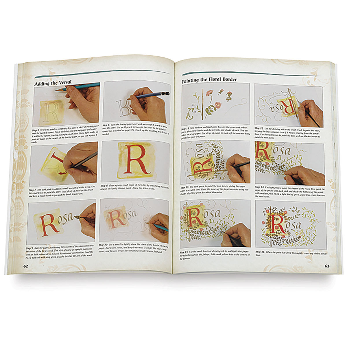 The Art of Calligraphy & Lettering (page example, lettering guide)