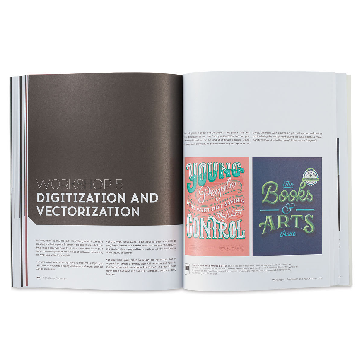 The Lettering Workshops - Spread on Digitization and Vectorization
