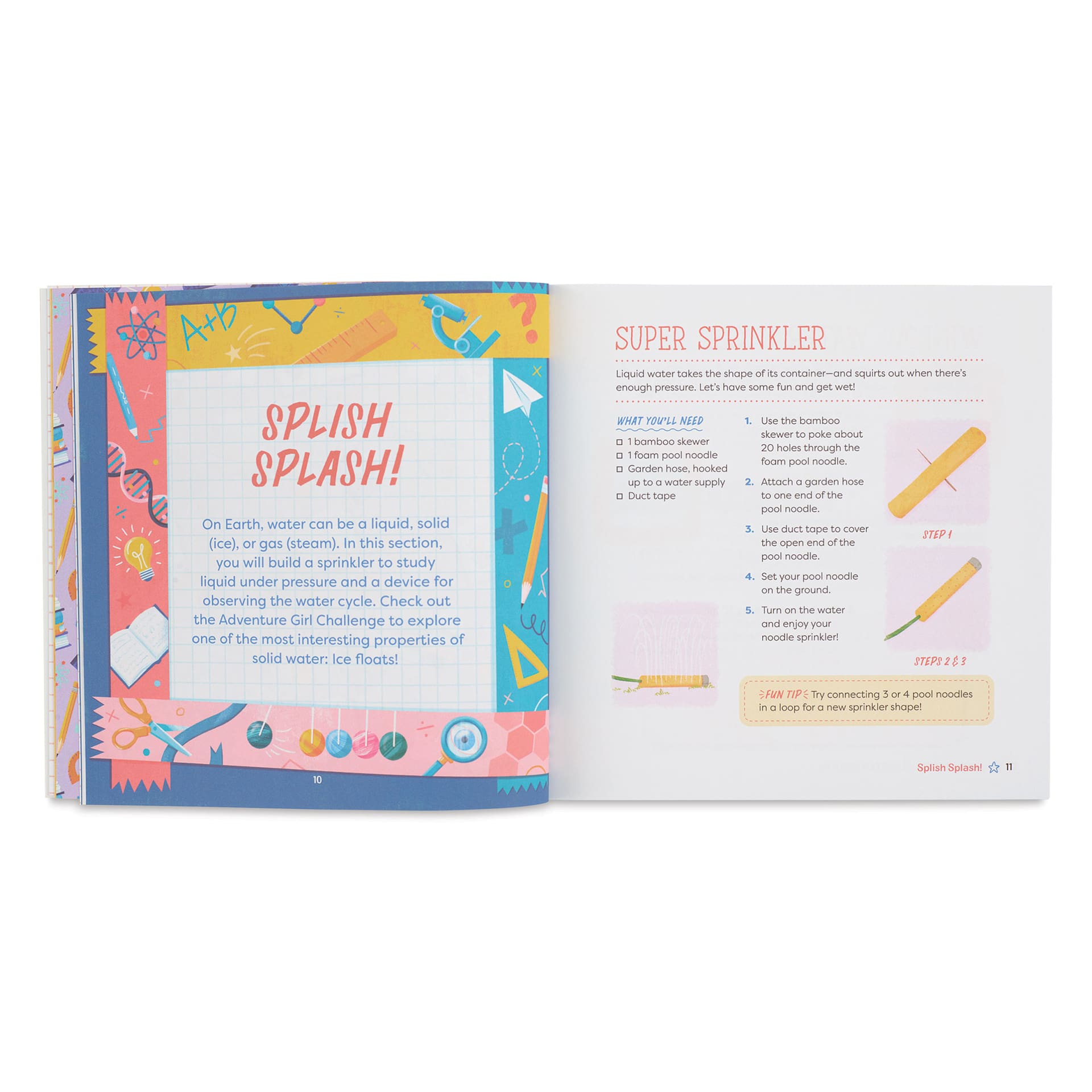 Adventure Girls! STEM Crafts, super sprinkler