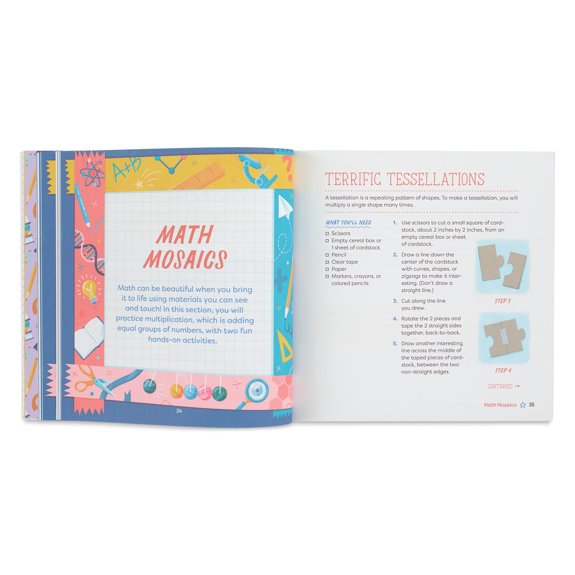 Adventure Girls! STEM Crafts, math mosaics